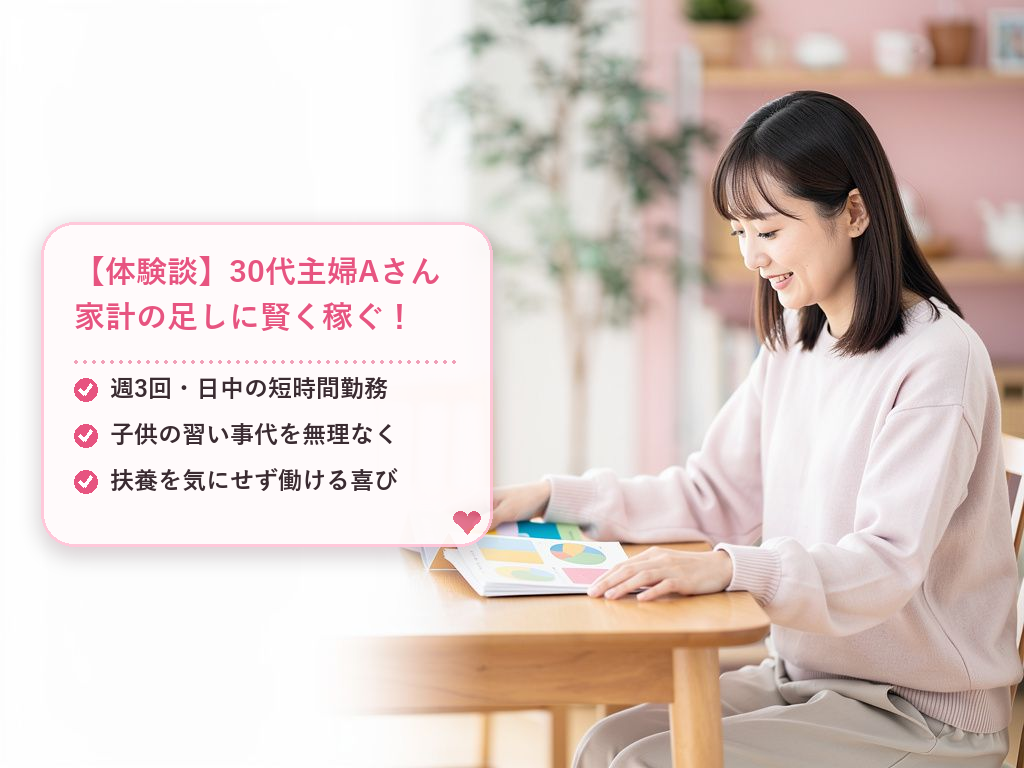 【体験談】新潟市で家計の足しに働く30代主婦Aさんの事例
