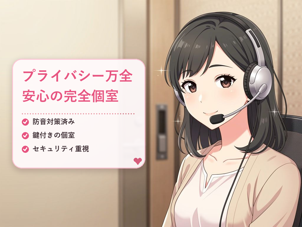プライバシーも安心！完全個室と防音対策